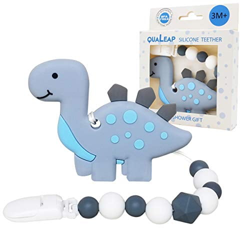 BPA Free Silicone Tiny Teethers Pacifier Clip with Teething Toy and Chewbeads for Baby Elephant BPA Free Silicone Tiny Teethers Pacifier Clip with Teething Toy and Chewbeads for Baby Elephant